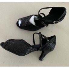 KYMMY BLACK SPARKLE - 2.2 INCH HEEL